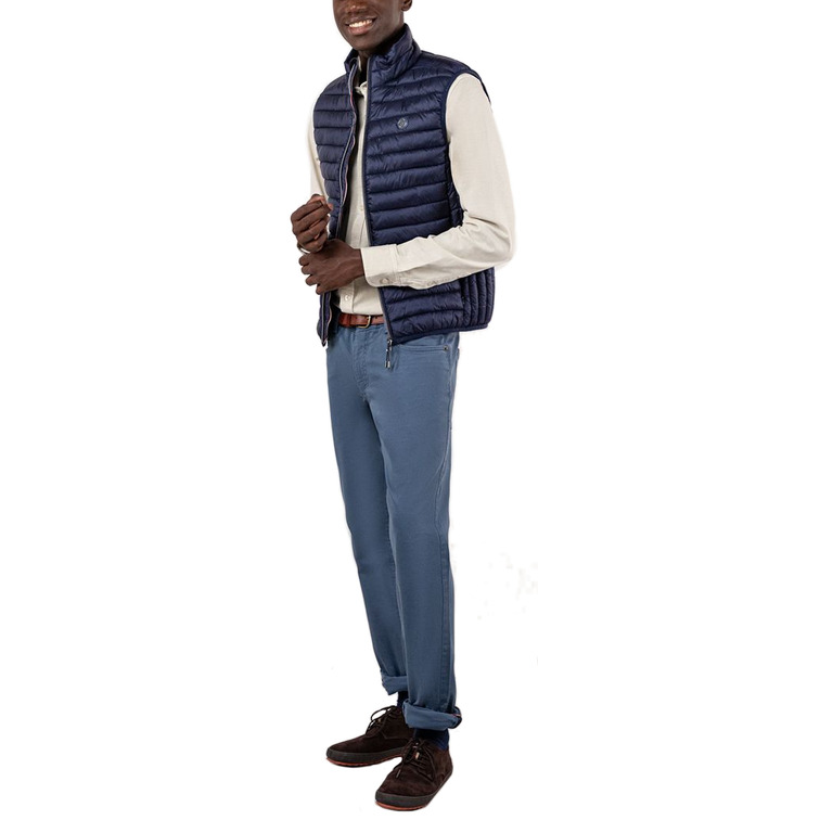 cazadora homme  ganso veste acolchado básico marin