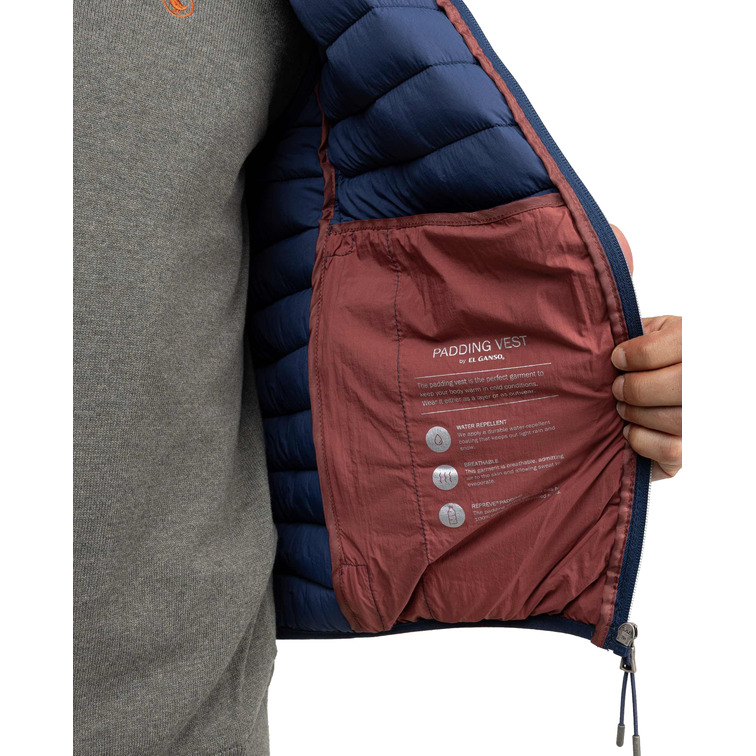 cazadora homme  el ganso veste acolchado básico marin