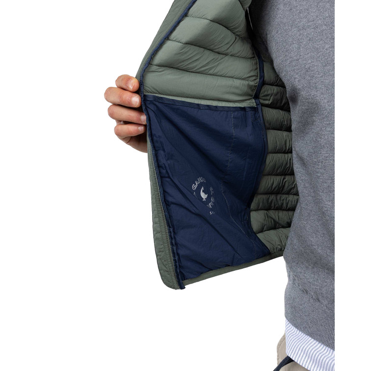 cazadora homme  el ganso veste acolchado básico verde