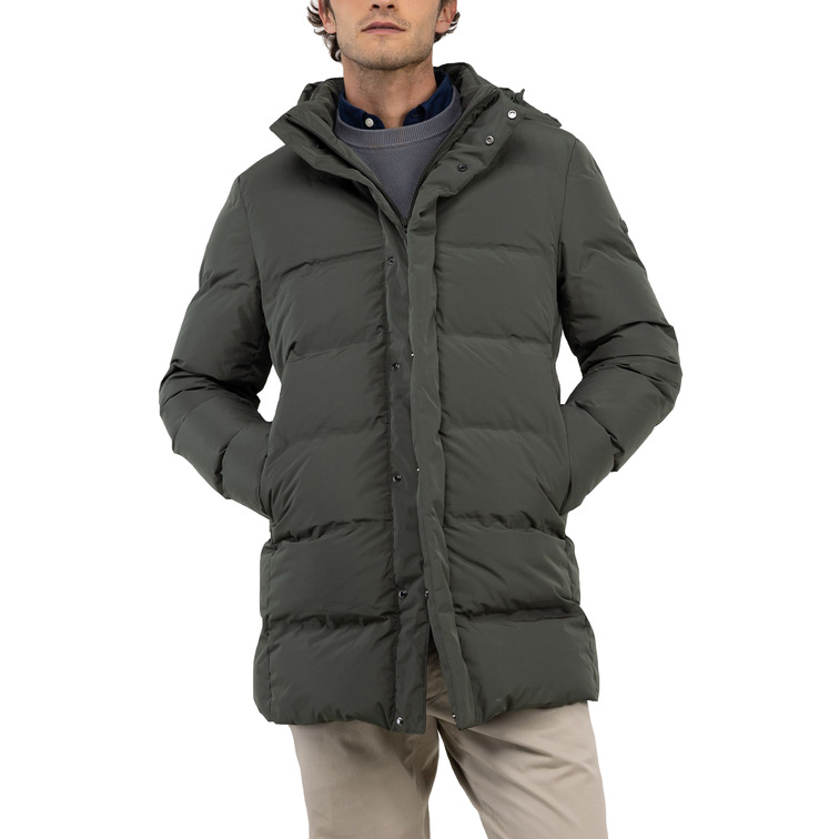 cazadora homme  el ganso manteau plumas largo verde