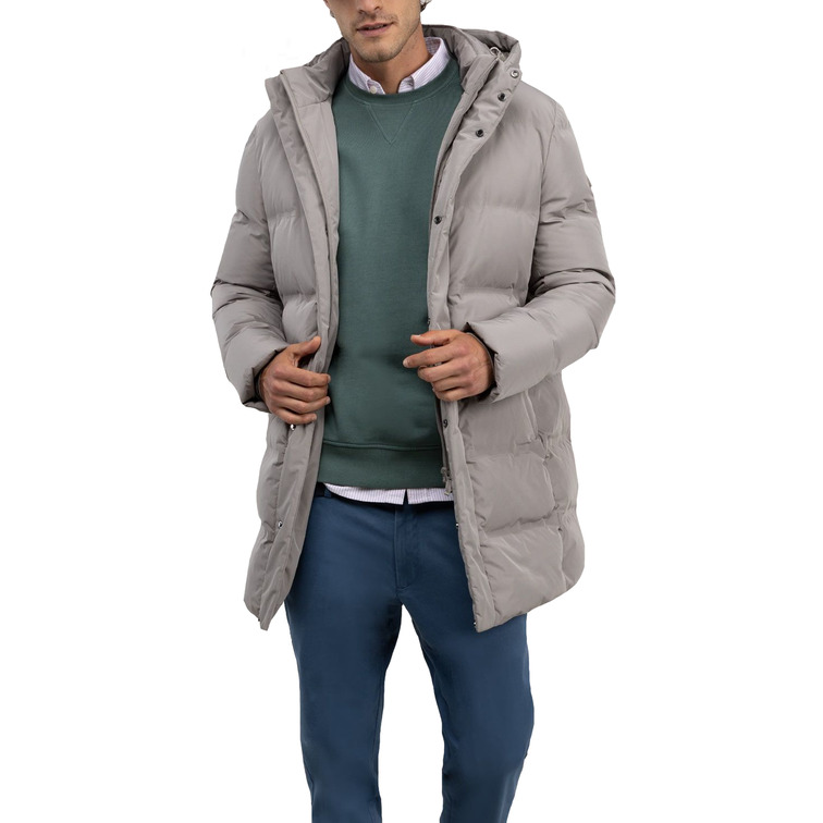 cazadora homme  el ganso manteau plumas largo beige