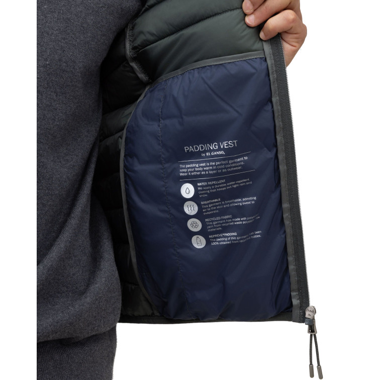 cazadora homme  el ganso veste básico acolchado verde
