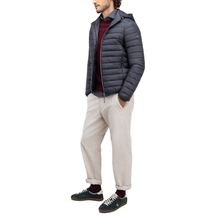 cazadora homme  el ganso blouson básica acolchada gris