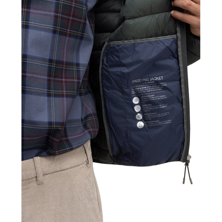cazadora homme  el ganso blouson básica acolchada verd