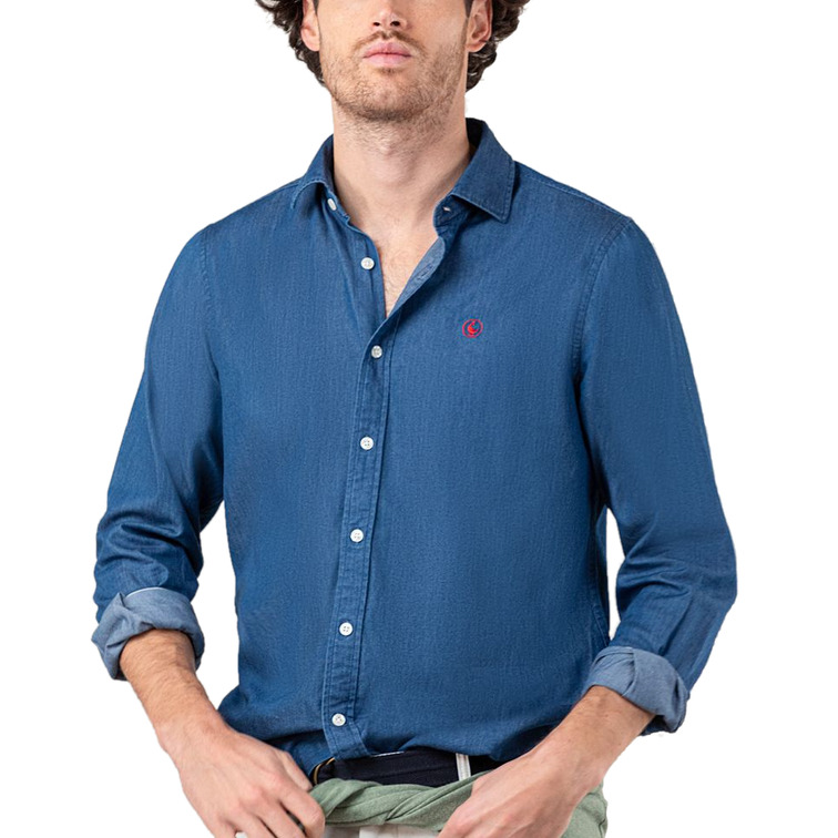 chemise homme  ganso chemise denim doble tintura