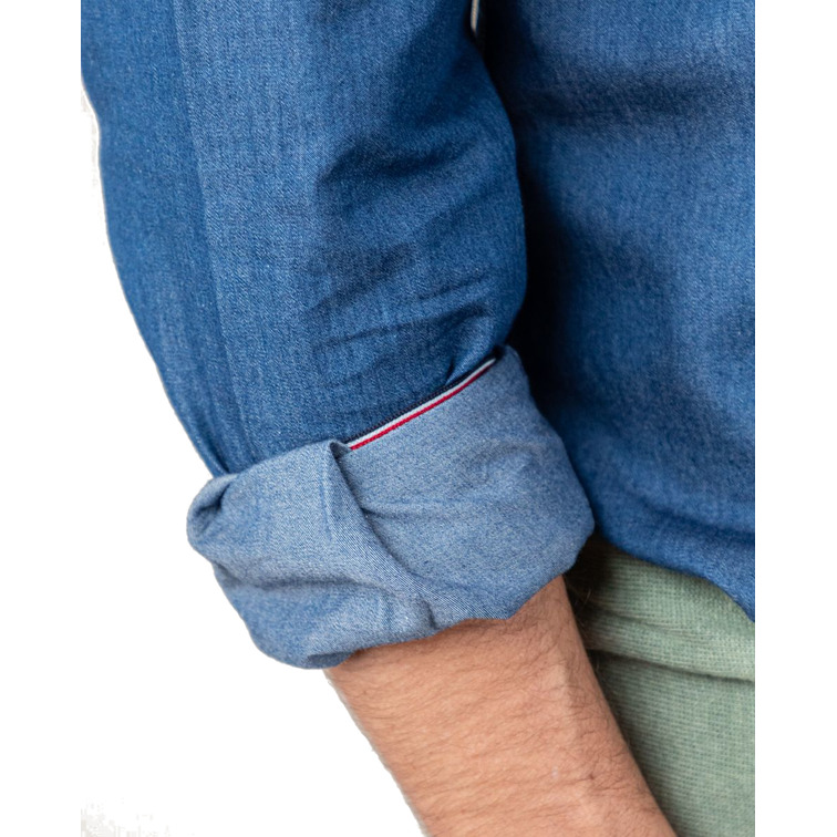chemise homme  ganso chemise denim doble tintura