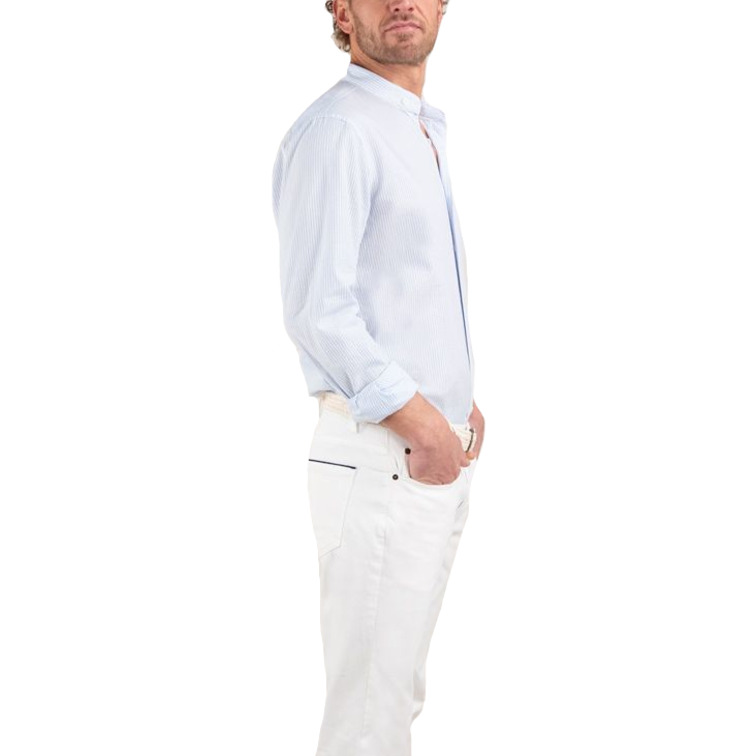 chemise homme  el ganso chemise seersucker raya celeste