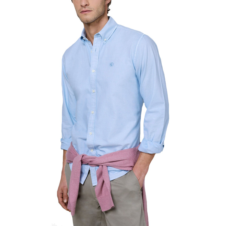 chemise homme  el ganso chemise algodón garment dyed bu