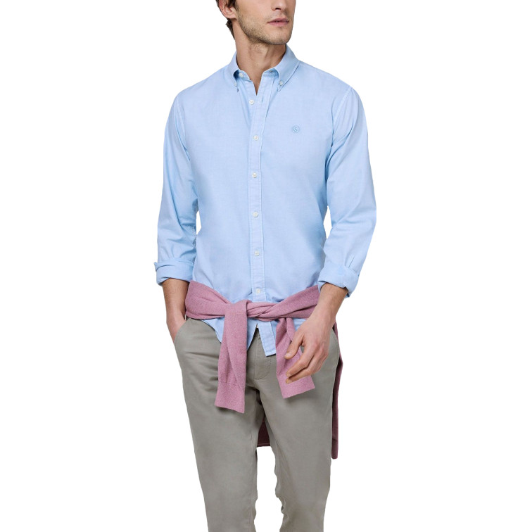 chemise homme  el ganso chemise algodón garment dyed bu