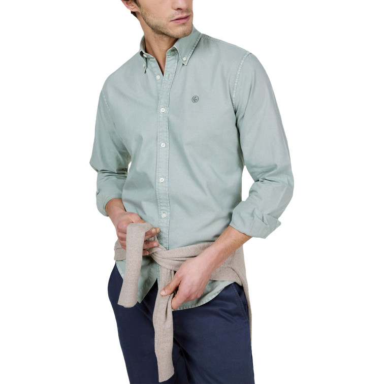 chemise homme  el ganso chemise algodón garment dyed bu