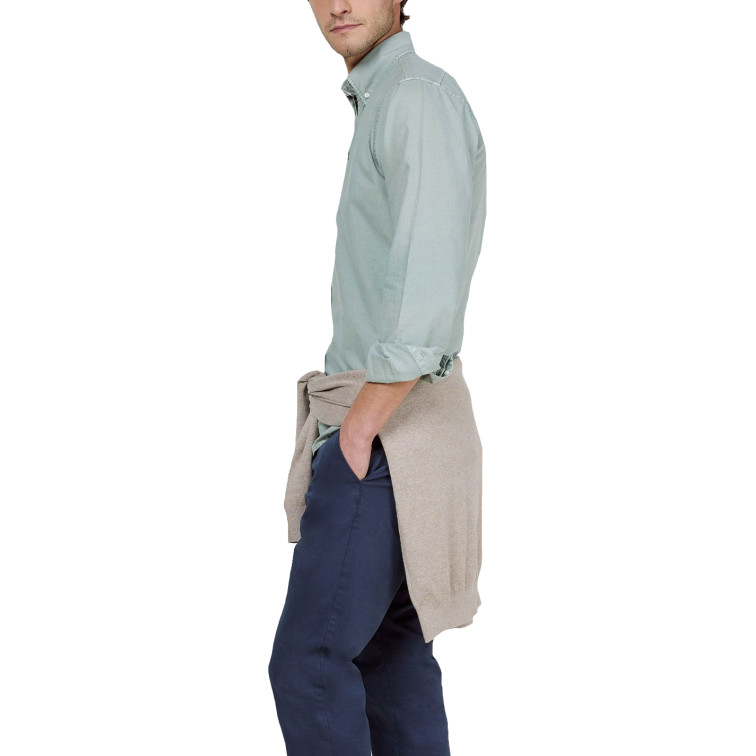 chemise homme  el ganso chemise algodón garment dyed bu