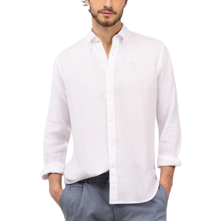 chemise homme  el ganso chemise lino garment dyed butto