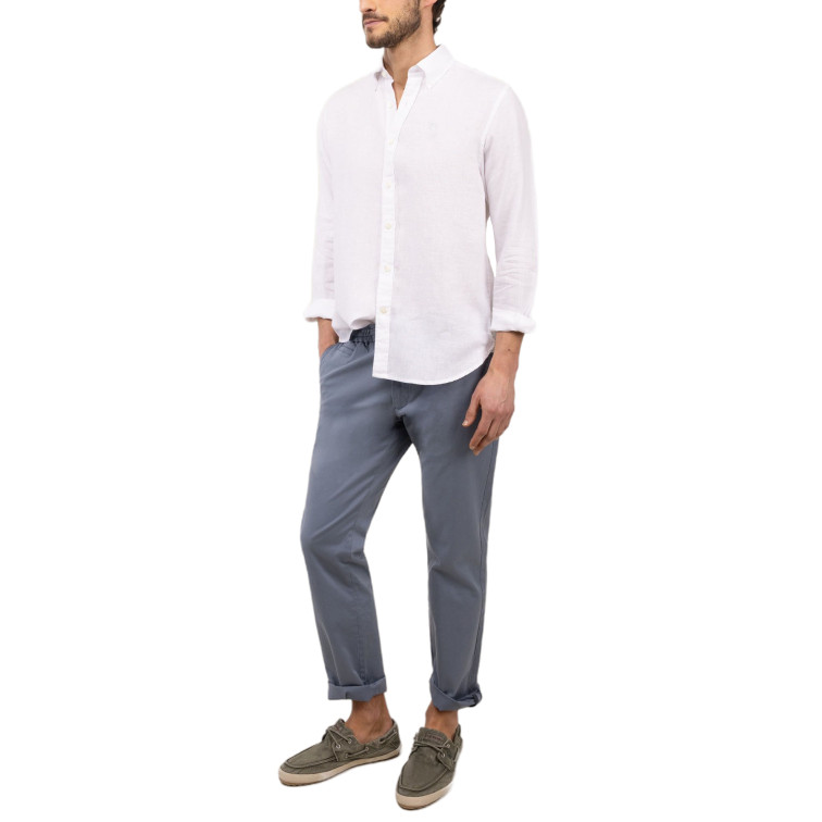 chemise homme  el ganso chemise lino garment dyed butto