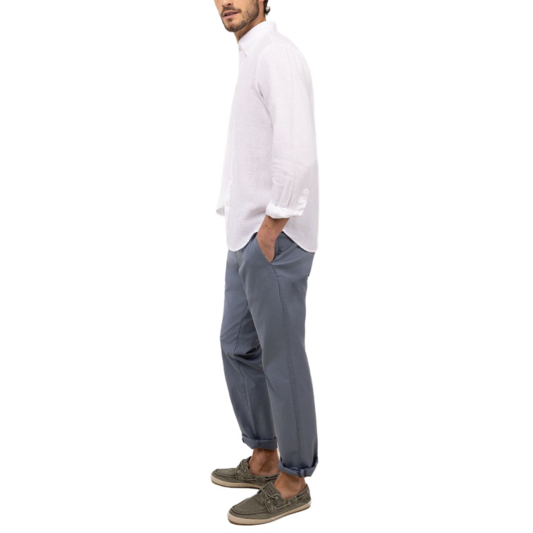 chemise homme  el ganso chemise lino garment dyed butto