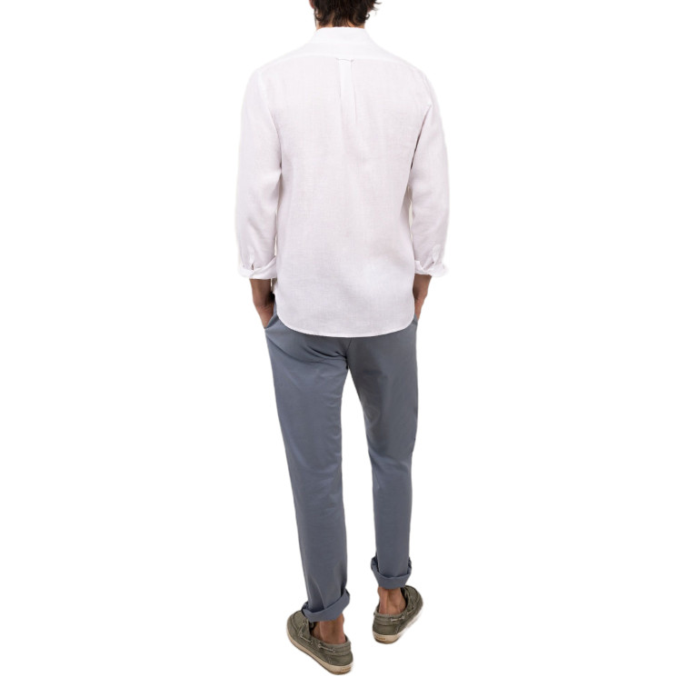 chemise homme  el ganso chemise lino garment dyed butto