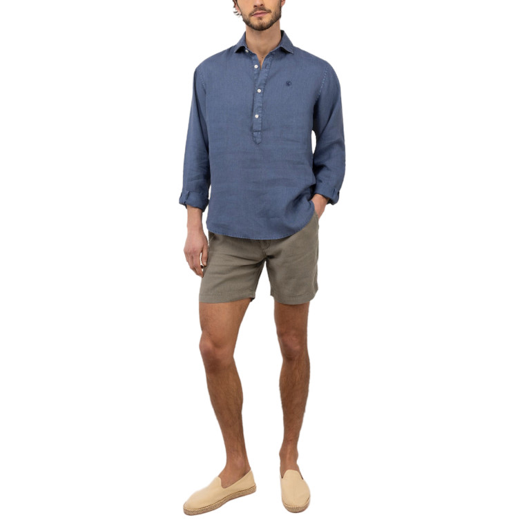 chemise homme  el ganso chemise polera lino marino