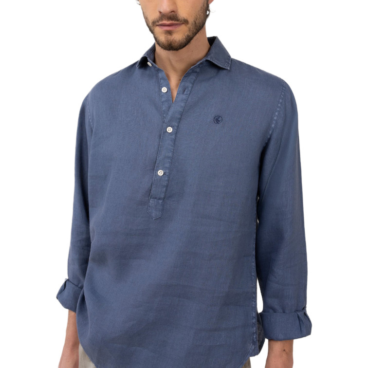 chemise homme  el ganso chemise polera lino marino