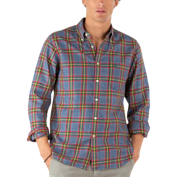 chemise homme  ganso chemise franela cuadro leñador