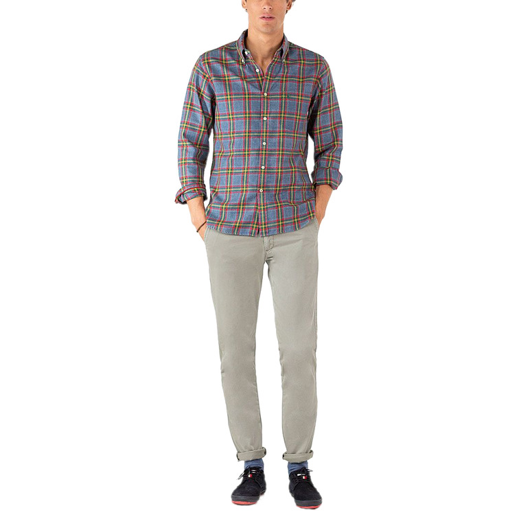 chemise homme  ganso chemise franela cuadro leñador