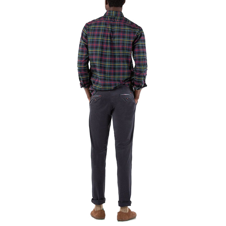 chemise homme  ganso chemise cuadros tartán verde pe