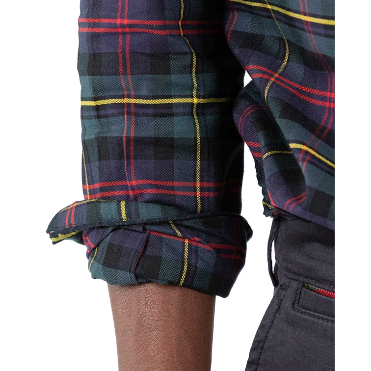 chemise homme  ganso chemise cuadros tartán verde pe