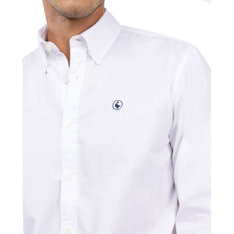 chemise homme  el ganso chemise garment dyed algodón bl