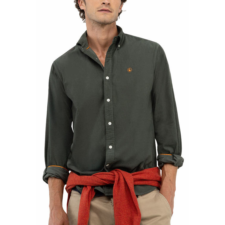 chemise homme  el ganso chemise pana verde