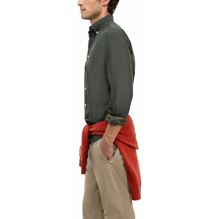 chemise homme  el ganso chemise pana verde