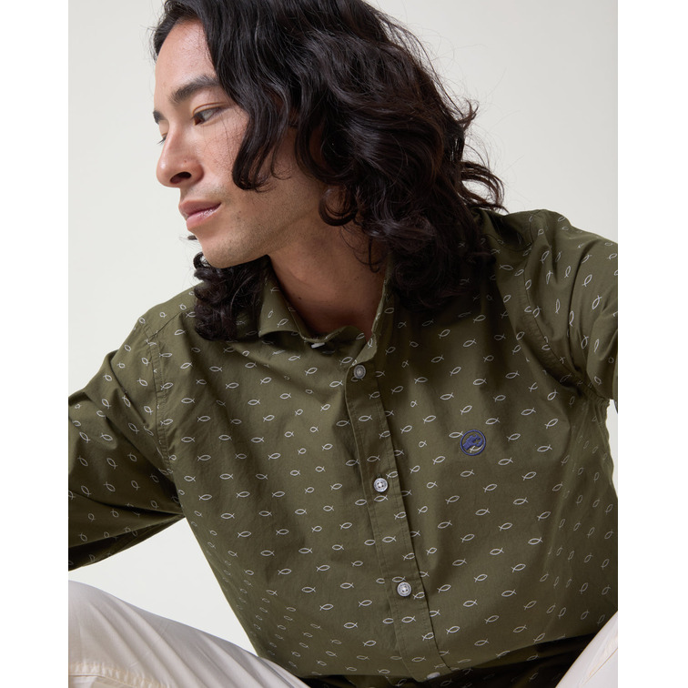 chemise homme  altonadock chemise kaki