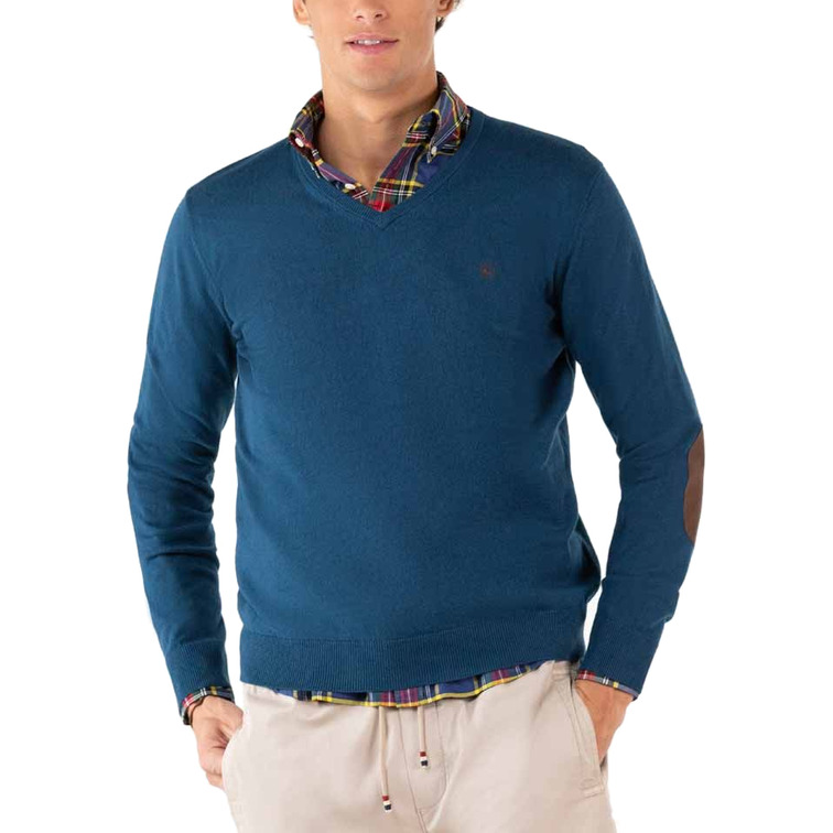 maillot homme  ganso maillot cuello pico coderas azu