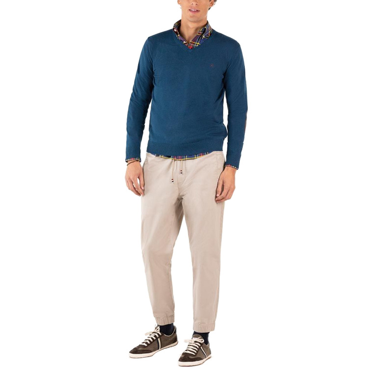 maillot homme  ganso maillot cuello pico coderas azu