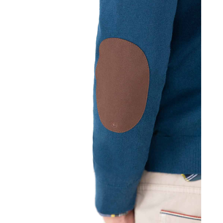 maillot homme  ganso maillot cuello pico coderas azu