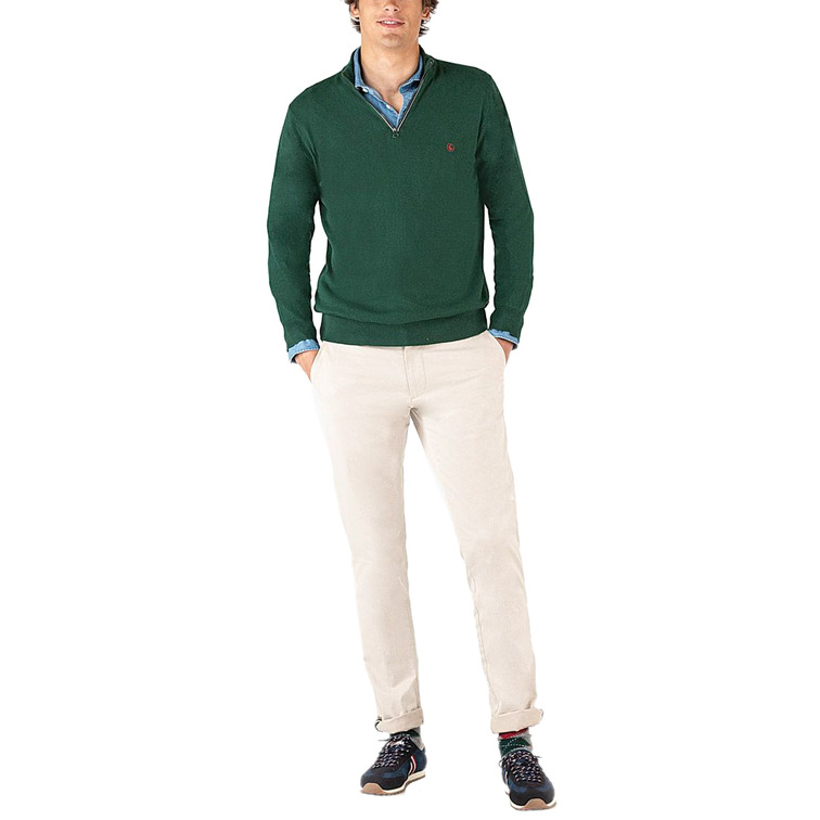 maillot homme  ganso maillot cuello cremallera verde