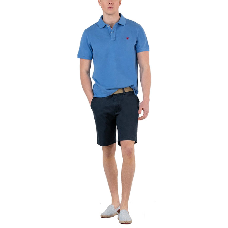 homme pôle liso azul u