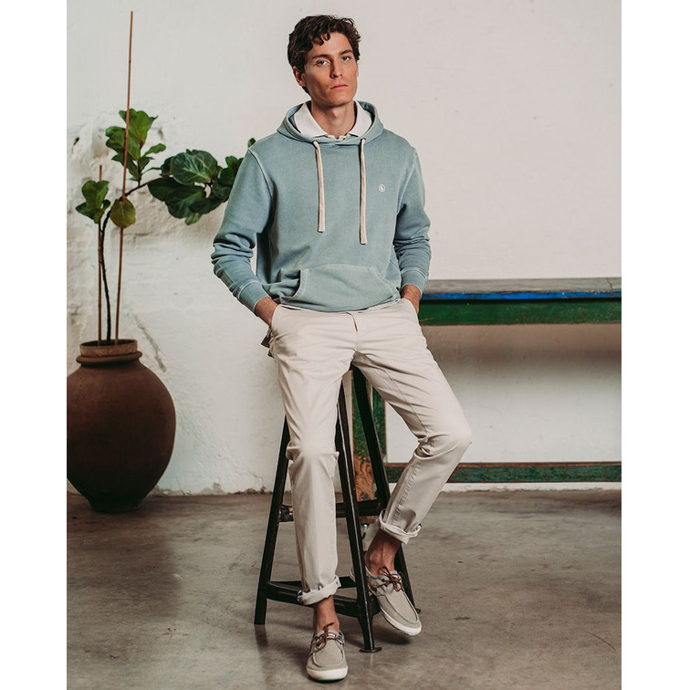 homme sweat-shirt capucha verde u