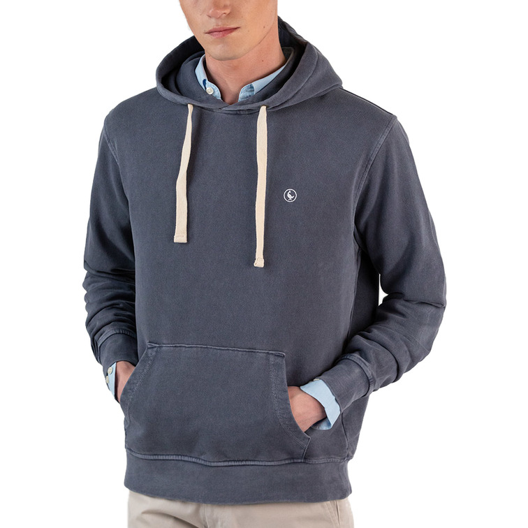 homme sweat-shirt capucha azul u