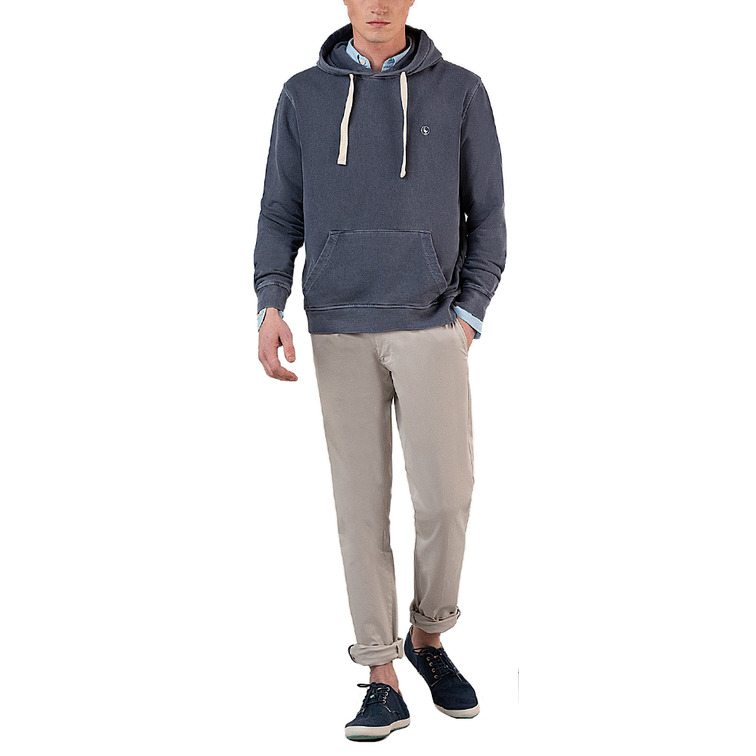 homme sweat-shirt capucha azul u