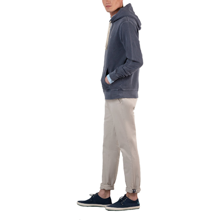 homme sweat-shirt capucha azul u