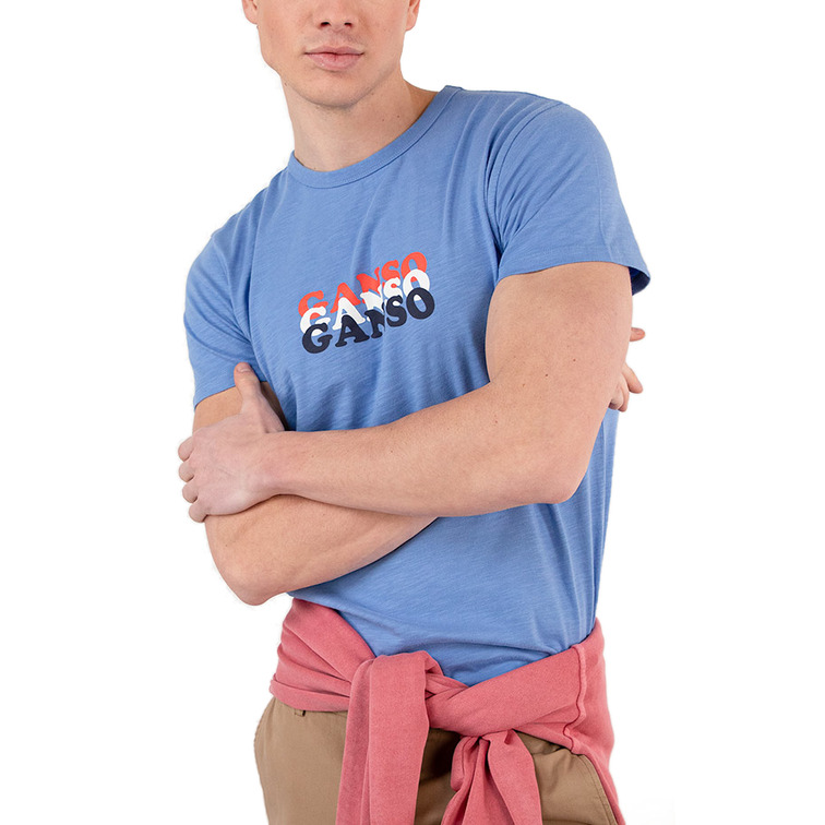 t-shirt homme  ganso t-shirt estampada ganso azul