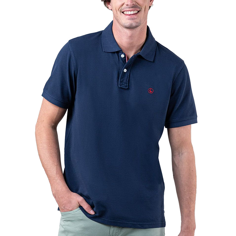 pôle homme  ganso pôle piqué garment dyed marino