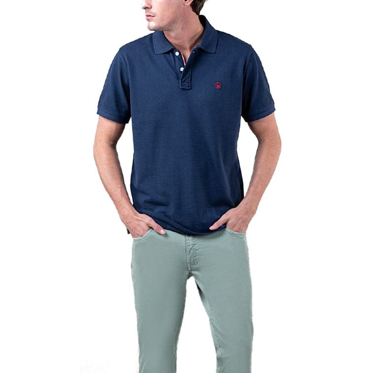 pôle homme  ganso pôle piqué garment dyed marino