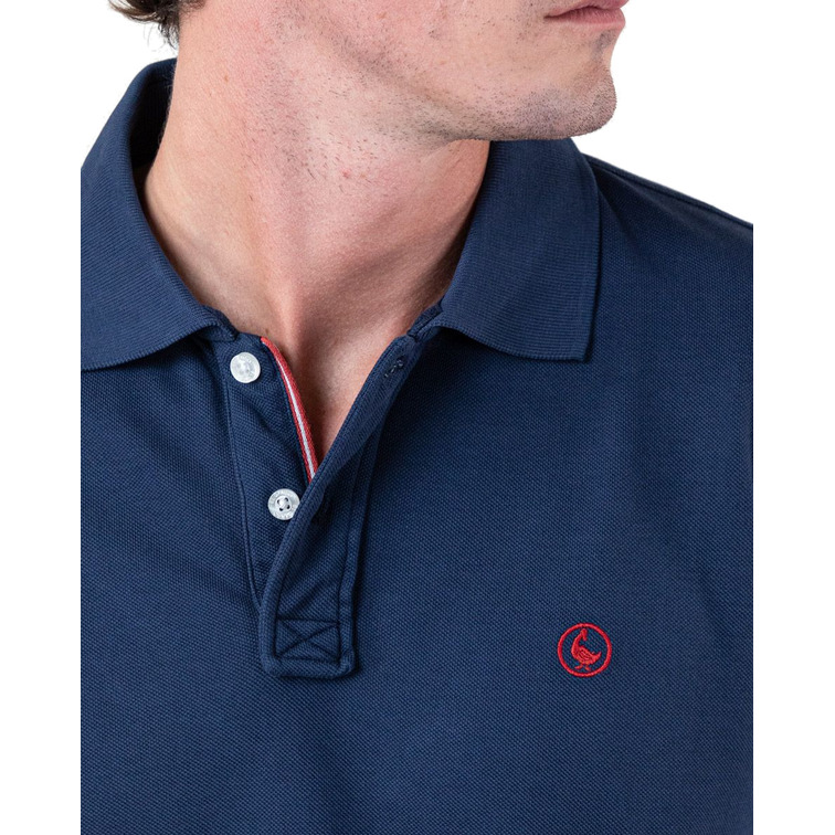 pôle homme  ganso pôle piqué garment dyed marino