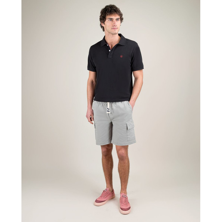 pôle homme  el ganso pôle piqué garment dyed negro