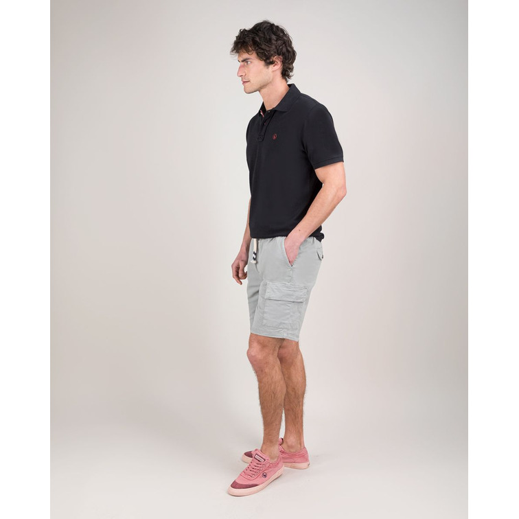 pôle homme  el ganso pôle piqué garment dyed negro