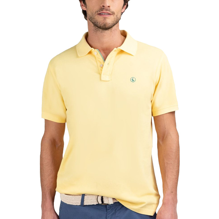 pôle homme  el ganso pôle piqué garment dyed amaril