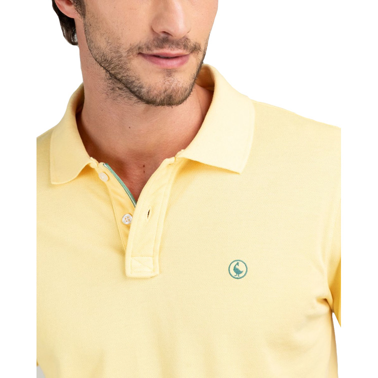 pôle homme  el ganso pôle piqué garment dyed amaril