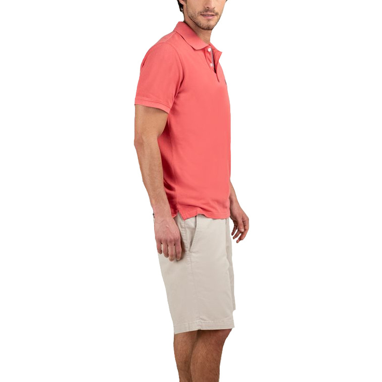pôle homme  el ganso pôle piqué garment dyed coral