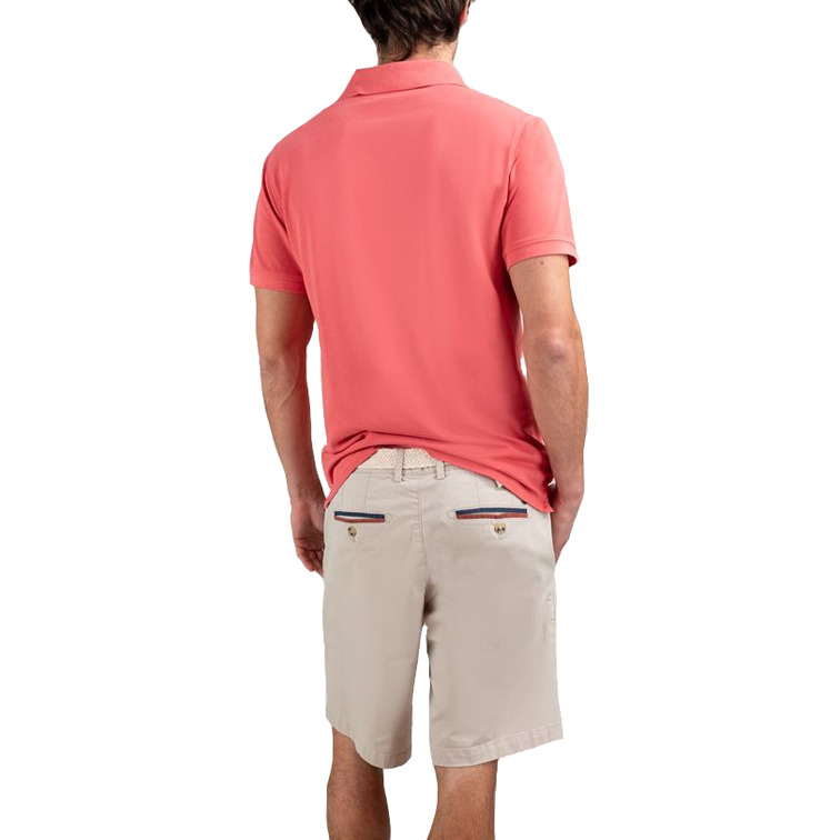 pôle homme  el ganso pôle piqué garment dyed coral