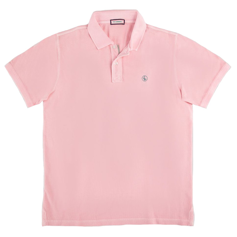 pôle homme  el ganso pôle piqué garment dyed rosa