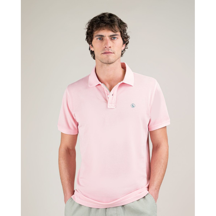 pôle homme  el ganso pôle piqué garment dyed rosa
